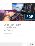 Single Sign on for Sharefile With Netscaler