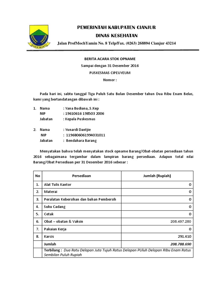 3 Ba Stock Opname Persediaan 2015