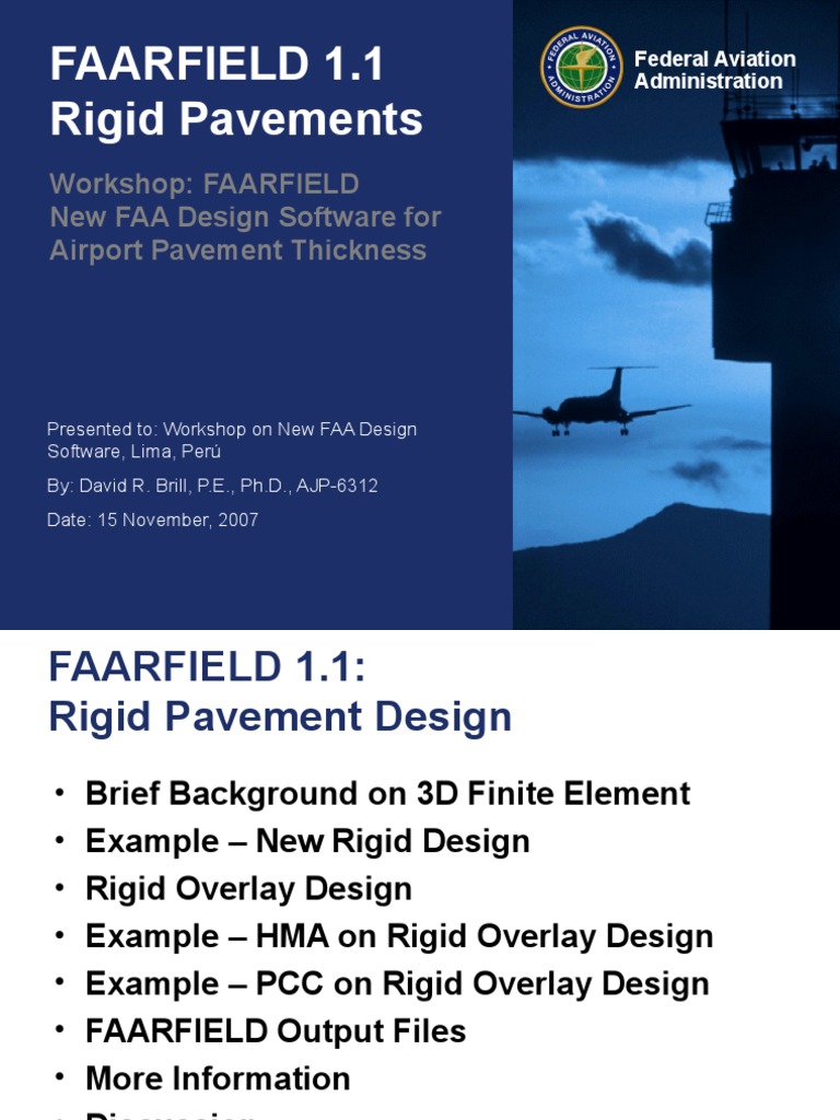 FAARFIELD 1.1 Rigid Pavement Design | PDF | Finite Element Method ...