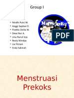 Group I - Menstruasi Prekoks