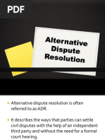 Alternative Dispute Resolution