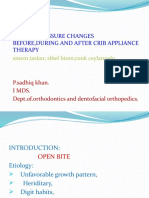 Tongue Pressure Changes Before, During and After Crib Appliance Therapy