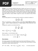 Assignment-5: 1-d Transient Heat Conduction Through Cylinder