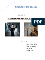 Sixth Sense Technology: Report On