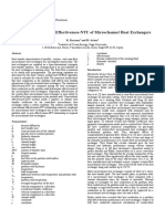 Numerical Analysis On Effectiveness-NTU of Microchannel Heat Exchangers