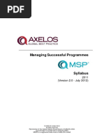 Managing Successful Programmes - 5th Edition MSPÂ® Foundation and ...