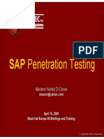 BlackHat Europe 2009 DiCroce CYBSEC Publication SAP Penetration Testing Slides