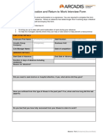 Self-Certificate and Return To Work Interview Form