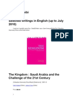 Khalid Chraibi Selected Articles in English Up to July 2010