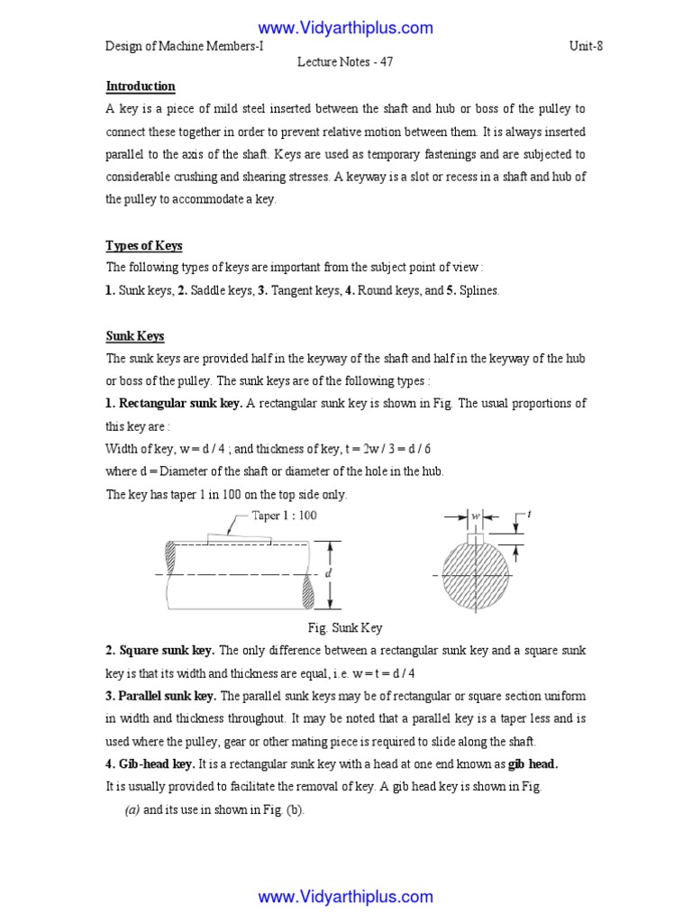 Design of machine elements unit 5 Bending Stress (Mechanics)