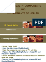 Public Health Components and Determinants of Health