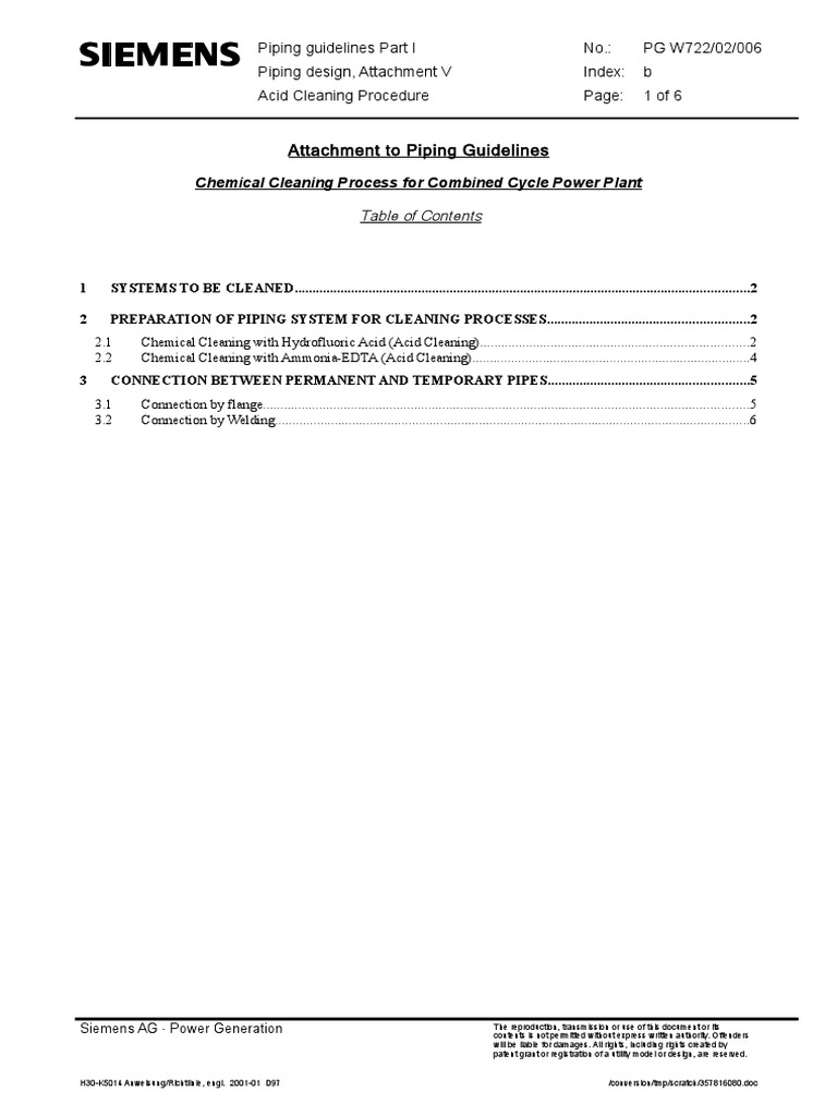 Acid Cleaning Procedure PDF Pipe (Fluid Conveyance) Pump