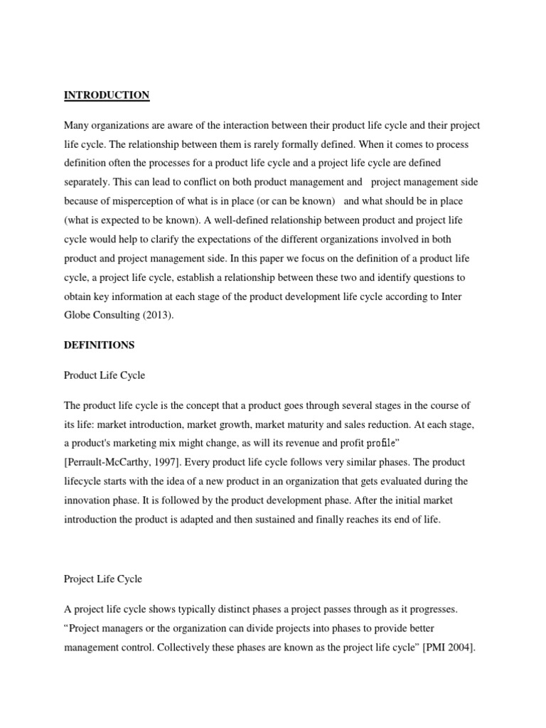 Product N Project Life Cycle | PDF | Product Lifecycle | Project Management