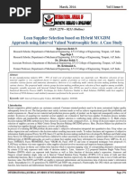 Lean Supplier Selection based on Hybrid MCGDM Approach using Interval Valued Neutrosophic Sets