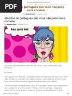 50 Erros de Português Que Você Não Pode Mais Cometer