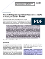 Impact of Village Saving and Loan Associations (VSLAs) in Rubengera Sector - Rwanda