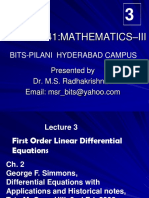 Lect 3 First Order Line Are q Ns