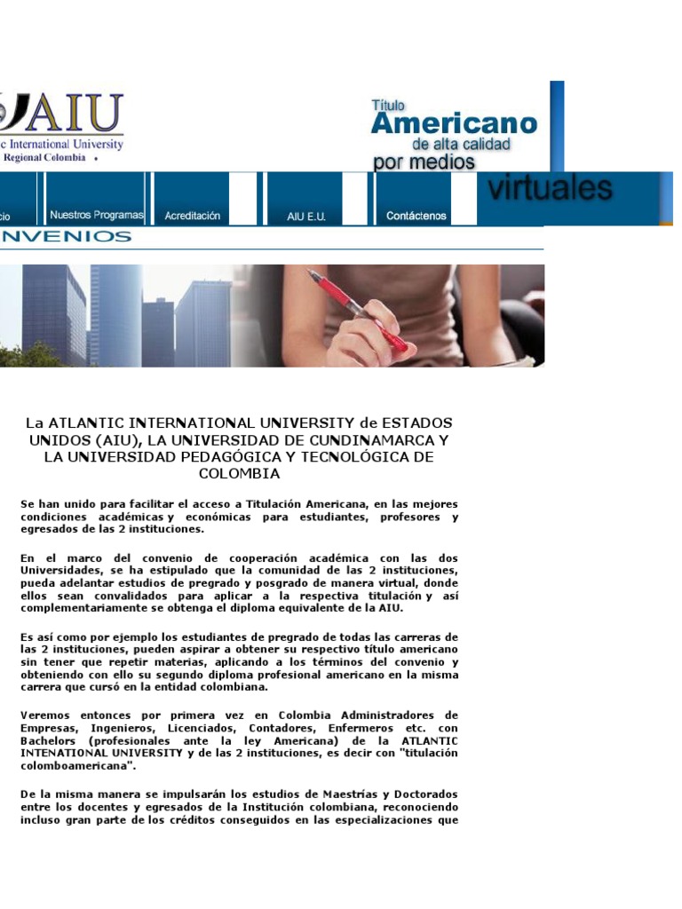 La Atlantic International University de Estados Unidos | PDF ...