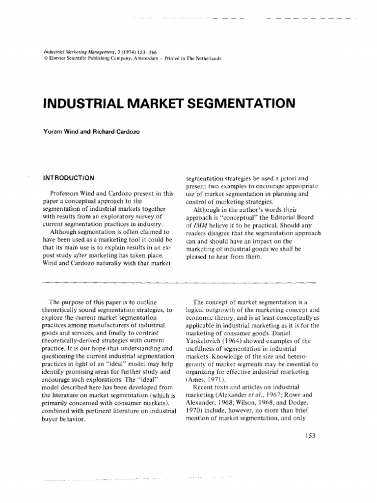 7407 Industrial Marketing Segmentation PDF
