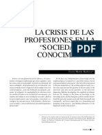 Crisis de Las Profesiones en La Sociedad Del Conocimiento (J. M. Barbero)