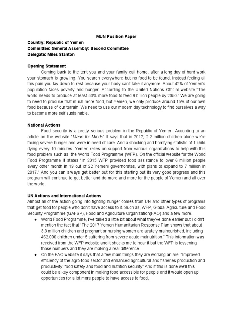 Yemen's Food Security Crisis Solutions | PDF | World Food Programme ...