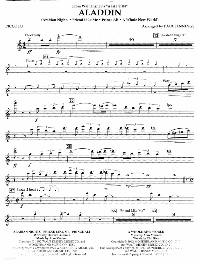 Aladdin (Instrumentacion) PDF | PDF