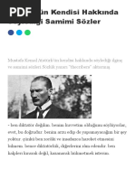 Atatürk'Ün Kendisi Hakkında Söylediği Samimi Sözler - Ekşi Şeyler