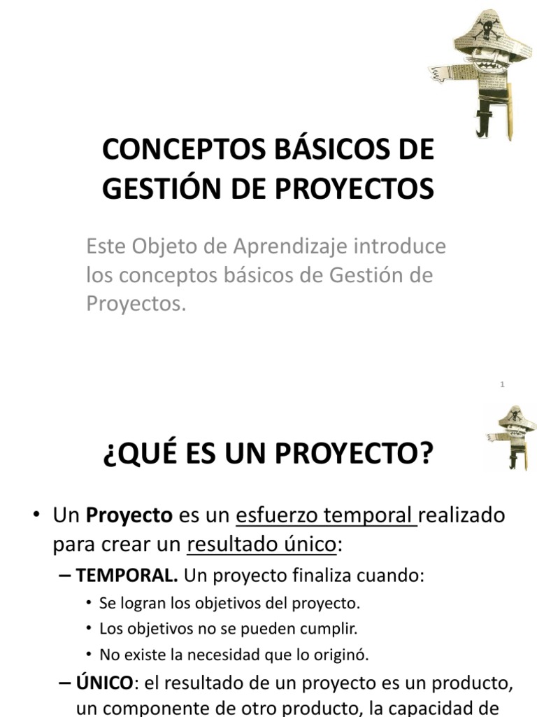 Conceptos Básicos de Gestión de Proyectos | PDF | Gestión de proyectos ...