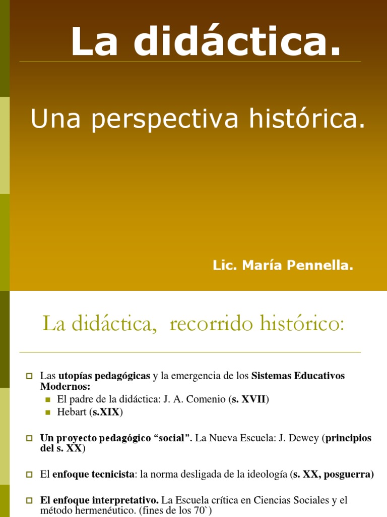 Historia de la Didáctica y Dewey | PDF | John Dewey | Plan de estudios