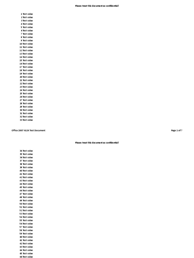 Please Treat This Document As Confidential!: Office 2007 XLSX Test ...