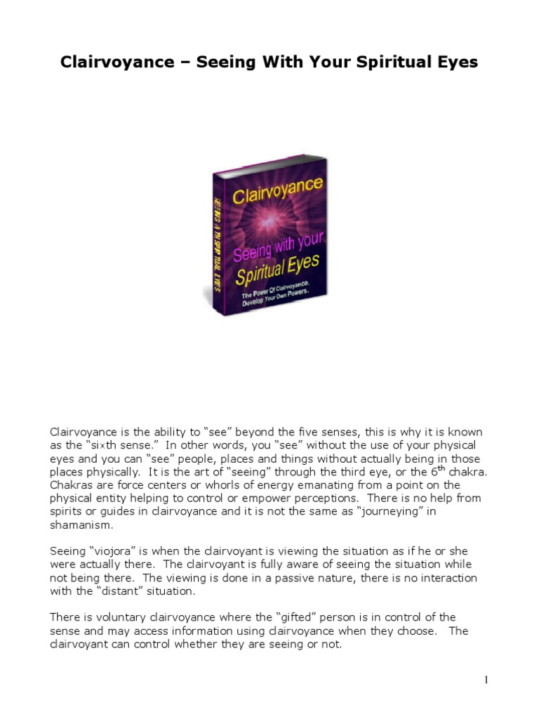 clairvoyance - seeing-with-your-spiritual-eyes.pdf | Mental Processes