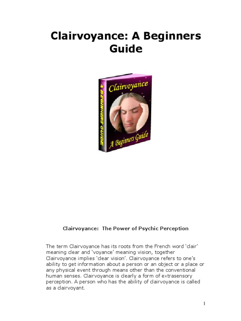 Understanding Clairvoyance Basics | PDF | Clairvoyance | Parapsychology