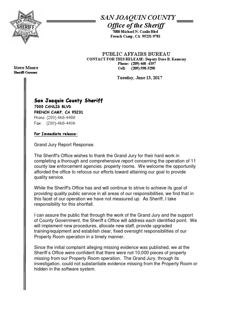 Grand Jury Response | Download Free PDF | Grand Jury | Law