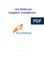 Food Defense Supplier Guidelines
