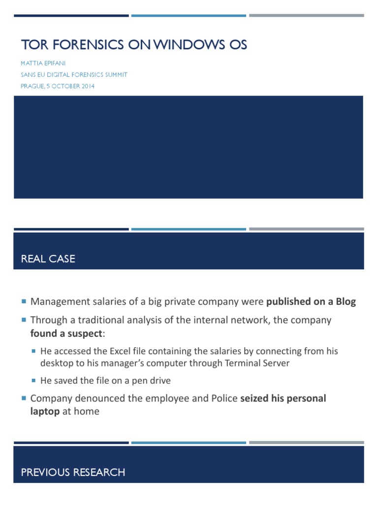 Forensic Analysis of Tor on Windows 10 | PDF | Web Browser | Tor ...