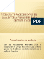 Tecn.y Proced. para Obtener Evidencias de Auditoria