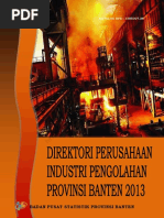 Direktori Perusahaan Industri Pengolahan Provinsi Banten 2013