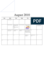 August Calendar