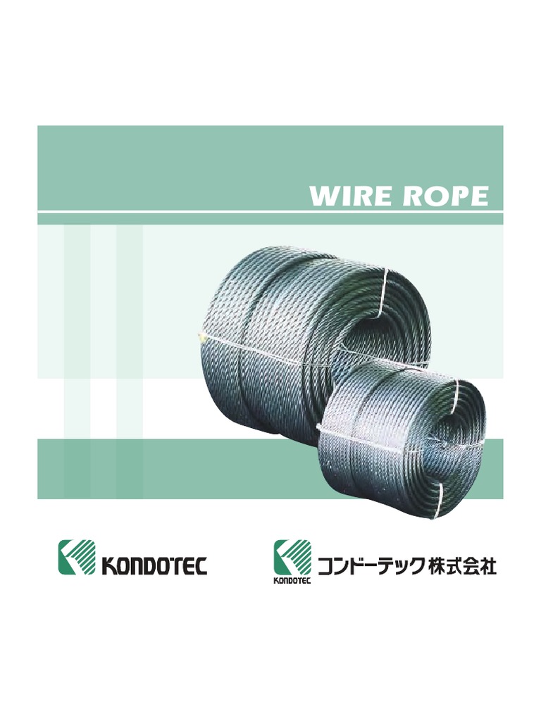 Kondotec Wire Rope Catalog PDF Rope Wire