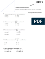 Polynomials - Multiplying & Dividing Polynomials - MDP3