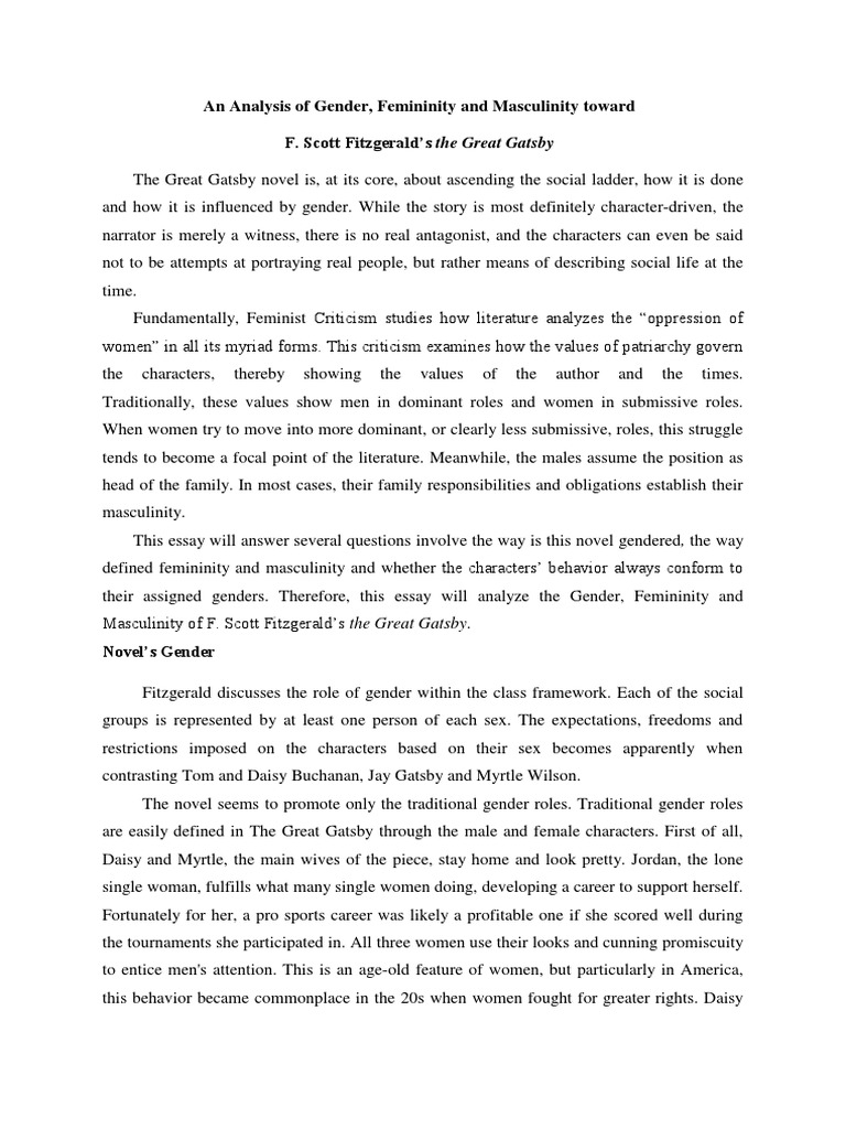 The Great Gatsby Women Analysis