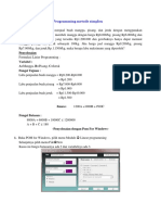 Contoh Kasus Linear Programming Metode Simplex