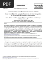 Cloud Based Big Data Analytics Framework for Face Recognition in Social Networks Using Machine Learning 2015 Procedia Computer Science