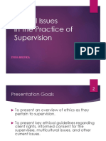Ethics in Supervision