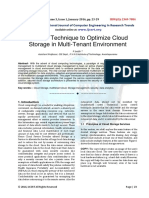 Efficient Technique To Optimize Cloud Storage in Multi-Tenant Environment