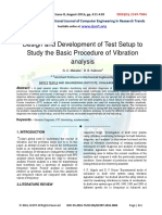 Design and Development of Test Setup To Study The Basic Procedure of Vibration Analysis