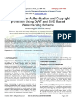 Achieving better Authentication and Copyright protection Using DWT and SVD Based Watermarking Scheme