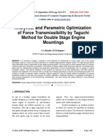 Analytical and Parametric Optimization of Force Transmissibility by Taguchi Method for Double Stage Engine Mountings