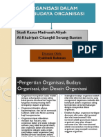 Desain Organisasi dan Budaya Organisasi MA Al-Khairiyah Citangkil