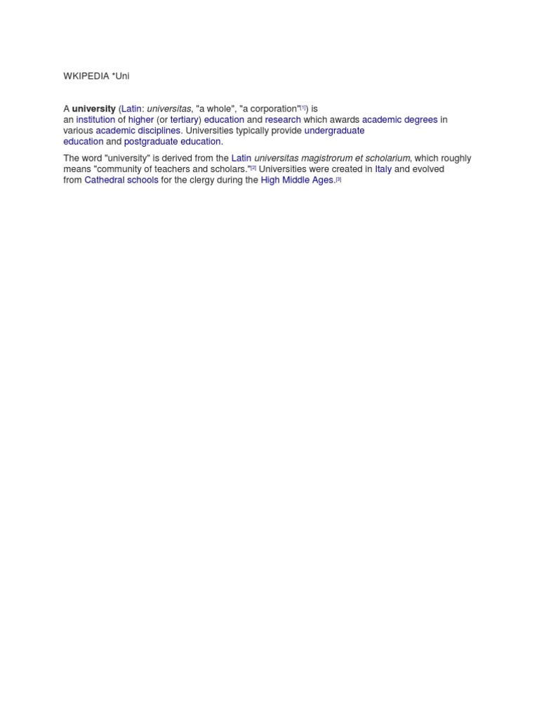 History and Role of Universities | PDF | Art